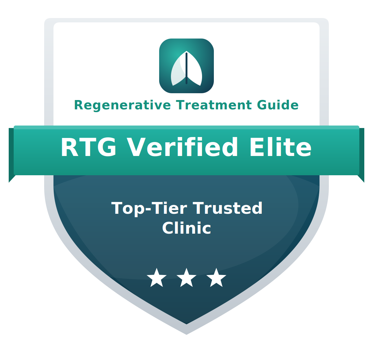 RTG Verified Elite — Top-Tier Trusted Regenerative Clinic badge